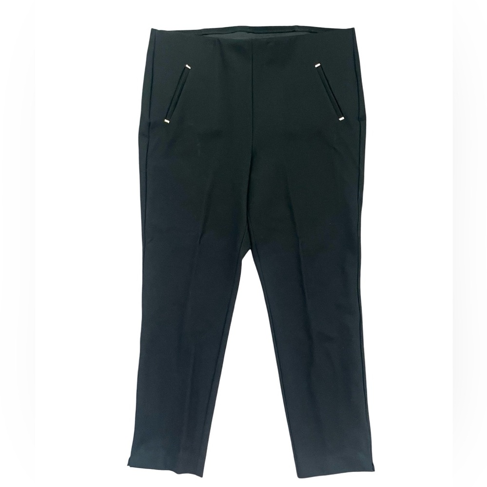 Chicos Black High Waist Pull On Slim Ponte Pants Size 2.5 / US 14